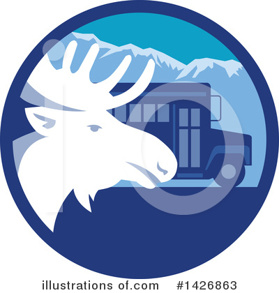 Royalty-Free (RF) School Bus Clipart Illustration by patrimonio - Stock Sample #1426863