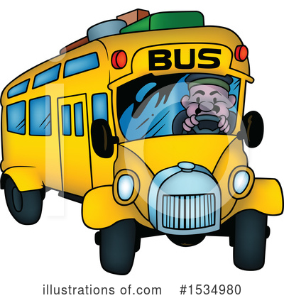 Royalty-Free (RF) School Bus Clipart Illustration by dero - Stock Sample #1534980
