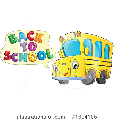 Royalty-Free (RF) School Bus Clipart Illustration by visekart - Stock Sample #1604105