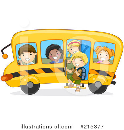 Royalty-Free (RF) School Bus Clipart Illustration by BNP Design Studio - Stock Sample #215377