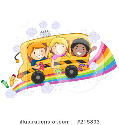 Royalty-Free (RF) School Bus Clipart Illustration by BNP Design Studio - Stock Sample #215393
