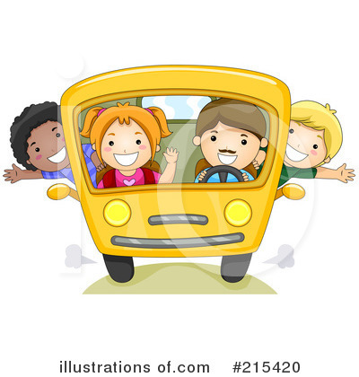 Royalty-Free (RF) School Bus Clipart Illustration by BNP Design Studio - Stock Sample #215420