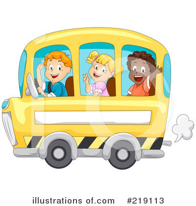 Royalty-Free (RF) School Bus Clipart Illustration by BNP Design Studio - Stock Sample #219113