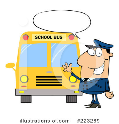 Royalty-Free (RF) School Bus Driver Clipart Illustration by Hit Toon - Stock Sample #223289