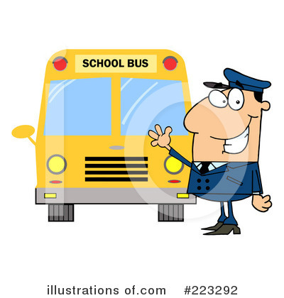 School Bus Driver Clipart #223292 by Hit Toon