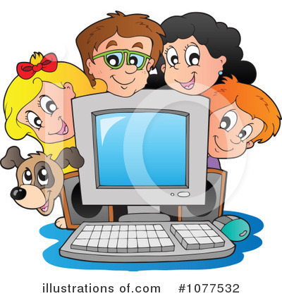 Royalty-Free (RF) School Children Clipart Illustration by visekart - Stock Sample #1077532