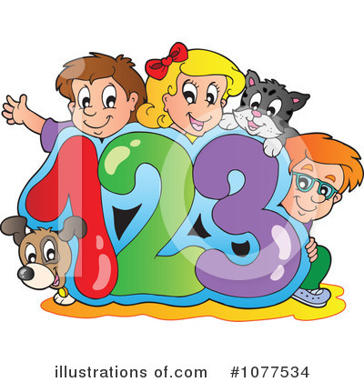 Royalty-Free (RF) School Children Clipart Illustration by visekart - Stock Sample #1077534