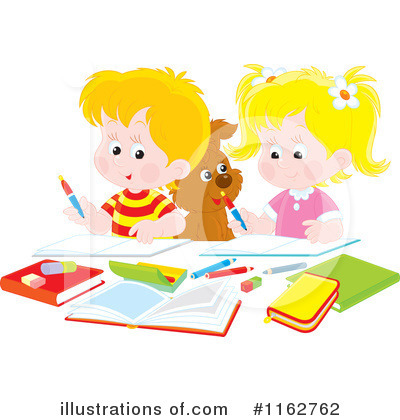 Royalty-Free (RF) School Children Clipart Illustration by Alex Bannykh - Stock Sample #1162762