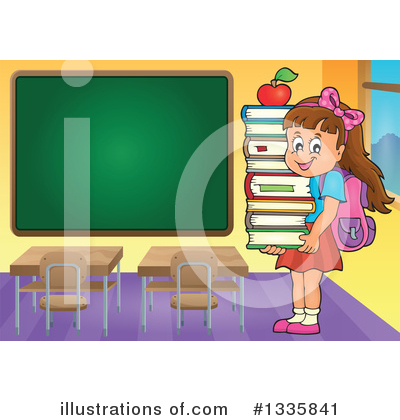 Royalty-Free (RF) School Children Clipart Illustration by visekart - Stock Sample #1335841