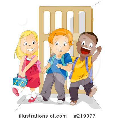 Royalty-Free (RF) School Children Clipart Illustration by BNP Design Studio - Stock Sample #219077
