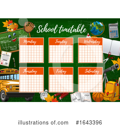 Timetable Clipart #1643396 by Vector Tradition SM