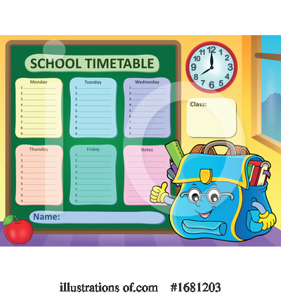 School Timetable Clipart #1681203 by visekart
