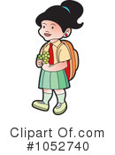 School Girl Clipart #1052740 by Lal Perera