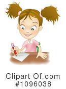 School Girl Clipart #1096038 by AtStockIllustration