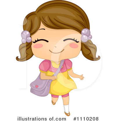 Royalty-Free (RF) School Girl Clipart Illustration by BNP Design Studio - Stock Sample #1110208