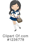 School Girl Clipart #1236778 by BNP Design Studio