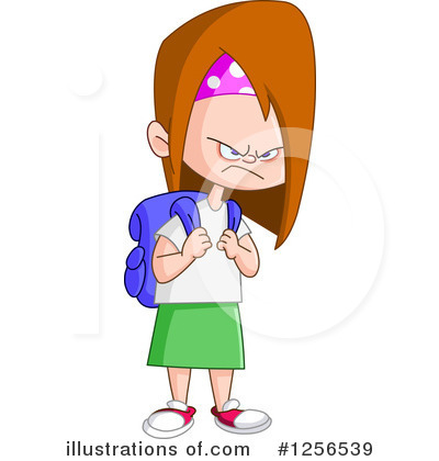 Royalty-Free (RF) School Girl Clipart Illustration by yayayoyo - Stock Sample #1256539