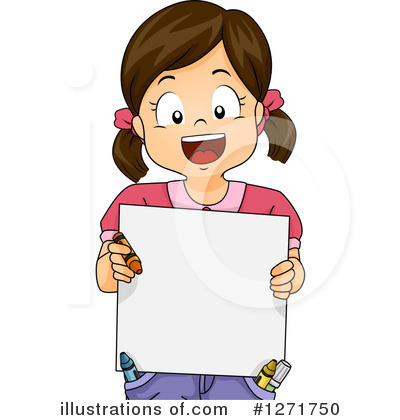 Royalty-Free (RF) School Girl Clipart Illustration by BNP Design Studio - Stock Sample #1271750