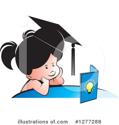 Royalty-Free (RF) School Girl Clipart Illustration by Lal Perera - Stock Sample #1277288