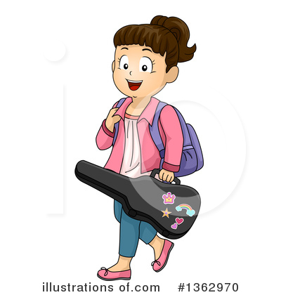 Royalty-Free (RF) School Girl Clipart Illustration by BNP Design Studio - Stock Sample #1362970