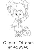 School Girl Clipart #1459946 by Alex Bannykh