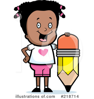 Royalty-Free (RF) School Girl Clipart Illustration by Cory Thoman - Stock Sample #218714