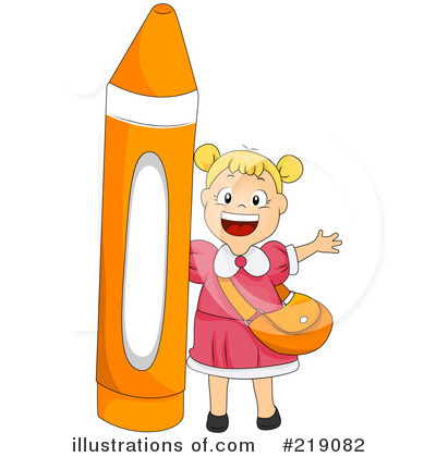 Royalty-Free (RF) School Girl Clipart Illustration by BNP Design Studio - Stock Sample #219082