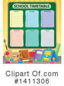 School Time Table Clipart #1411306 by visekart