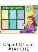 School Time Table Clipart #1411312 by visekart