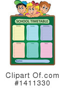 School Time Table Clipart #1411330 by visekart