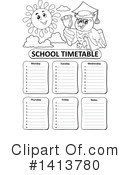 School Time Table Clipart #1413780 by visekart