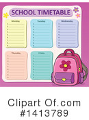 School Time Table Clipart #1413789 by visekart