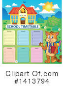 School Time Table Clipart #1413794 by visekart