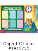 School Time Table Clipart #1413795 by visekart