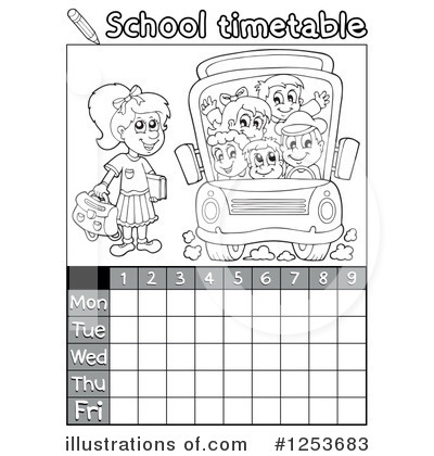 Timetable Clipart #1253683 by visekart