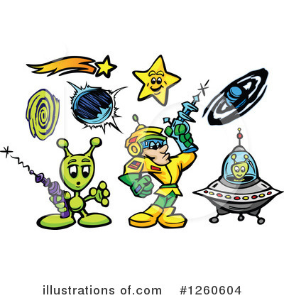 Royalty-Free (RF) Science Fiction Clipart Illustration by Chromaco - Stock Sample #1260604