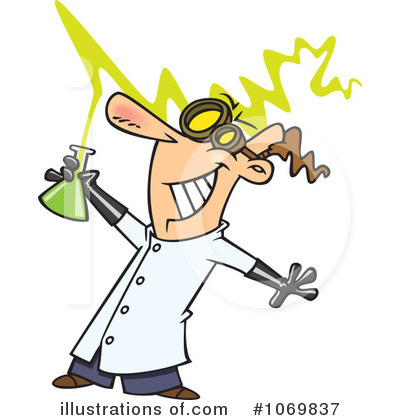 Royalty-Free (RF) Scientist Clipart Illustration by toonaday - Stock Sample #1069837