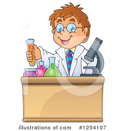 Royalty-Free (RF) Scientist Clipart Illustration by visekart - Stock Sample #1204107