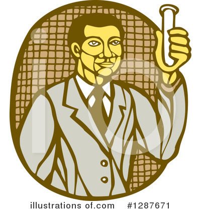 Royalty-Free (RF) Scientist Clipart Illustration by patrimonio - Stock Sample #1287671