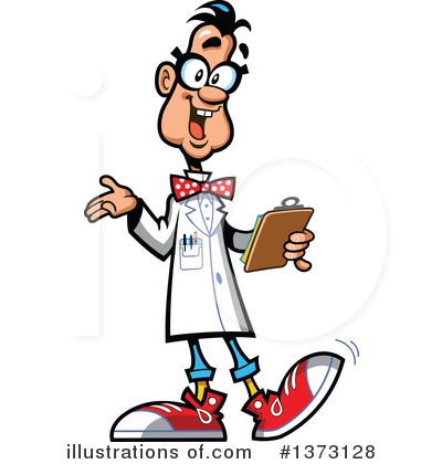 Royalty-Free (RF) Scientist Clipart Illustration by Clip Art Mascots - Stock Sample #1373128