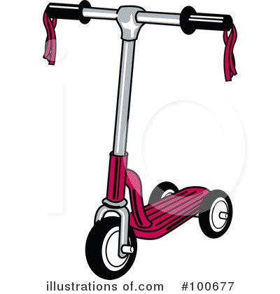 Royalty-Free (RF) Scooter Clipart Illustration by Andy Nortnik - Stock Sample #100677