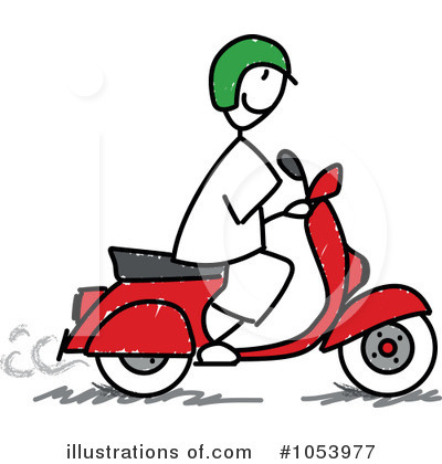 Royalty-Free (RF) Scooter Clipart Illustration by Frog974 - Stock Sample #1053977