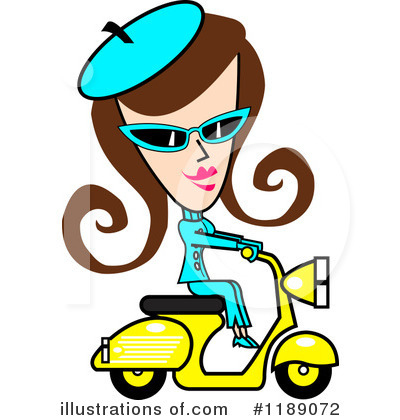 Royalty-Free (RF) Scooter Clipart Illustration by Andy Nortnik - Stock Sample #1189072