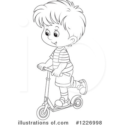 Royalty-Free (RF) Scooter Clipart Illustration by Alex Bannykh - Stock Sample #1226998