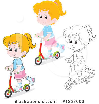 Royalty-Free (RF) Scooter Clipart Illustration by Alex Bannykh - Stock Sample #1227006