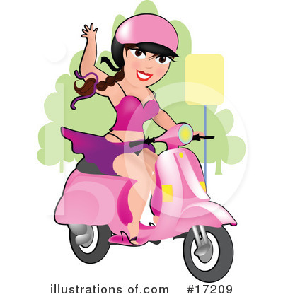 Royalty-Free (RF) Scooter Clipart Illustration by Maria Bell - Stock Sample #17209