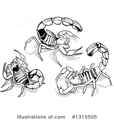 Royalty-Free (RF) Scorpion Clipart Illustration by dero - Stock Sample #1315505