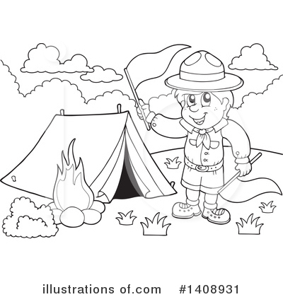 Royalty-Free (RF) Scout Clipart Illustration by visekart - Stock Sample #1408931
