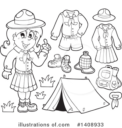 Royalty-Free (RF) Scout Clipart Illustration by visekart - Stock Sample #1408933