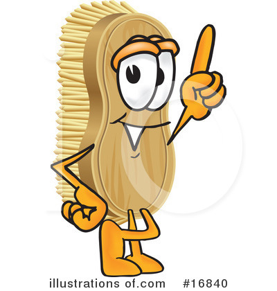 Royalty-Free (RF) Scrub Brush Character Clipart Illustration by Mascot Junction - Stock Sample #16840